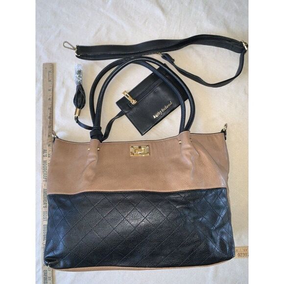 Kathy Ireland Brown Suede Shoulder Bag  w/ Handles and Strap RN#118996 - NWOT - Picture 1 of 10